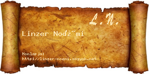 Linzer Noémi névjegykártya